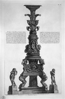 Candlestick reconstructed from fragments already in the ancient Palazzo Salviati Lungara - Giovanni Battista Piranesi
