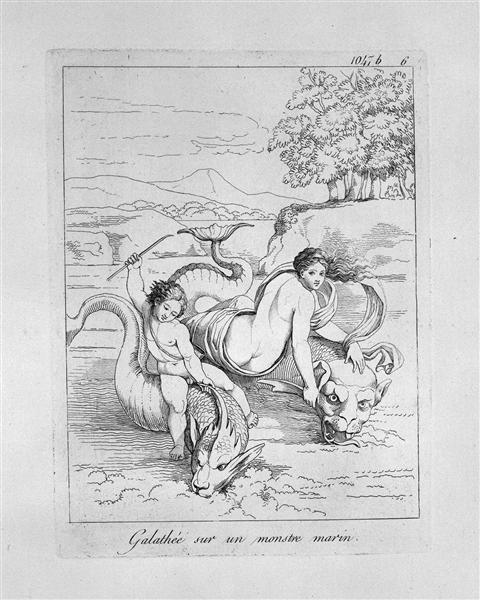 Galatea on a sea monster - Giovanni Battista Piranesi