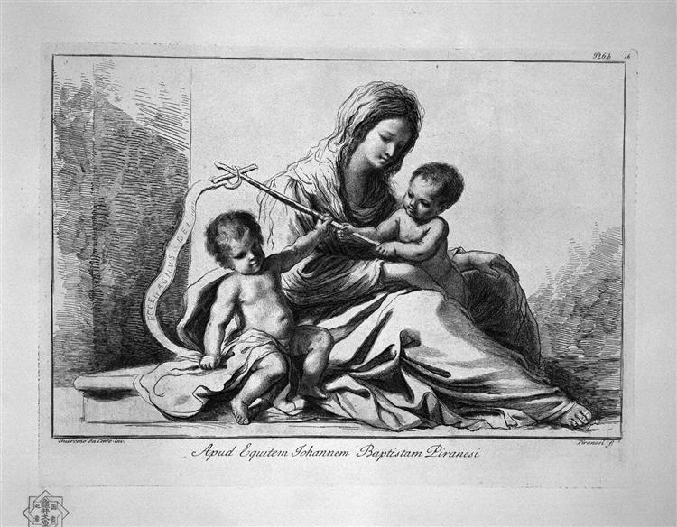 Madonna and Child with St. John the Baptist - Giovanni Battista Piranesi