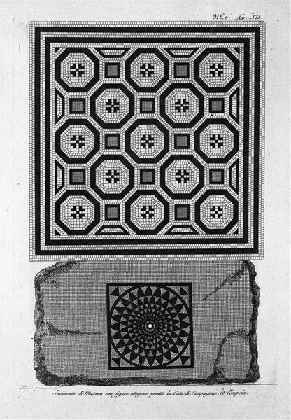 Musaico floor-length in the country house of Stella - Giovanni Battista Piranesi