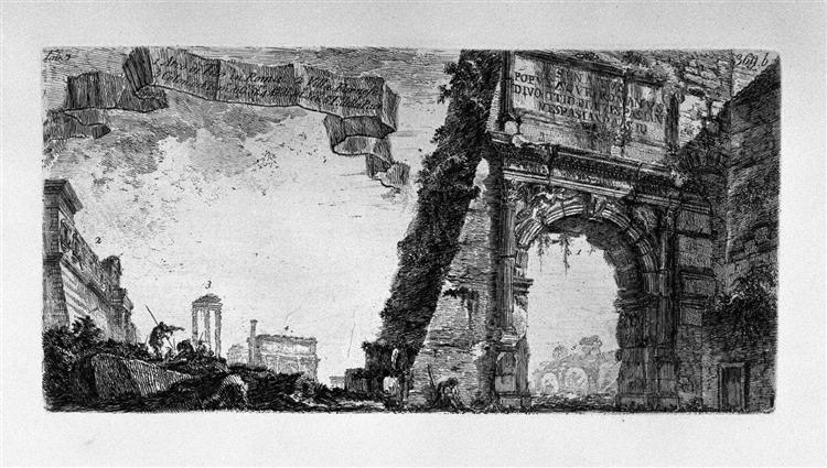 Table text: Registrations that are in the monuments of this collection - Giovanni Battista Piranesi