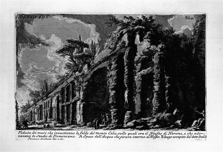 The Roman antiquities, t. 1, Plate XXIV. Celio o Oppio. The Seven Halls. Baths of Trajan., 1756 - Джованні Баттіста Піранезі