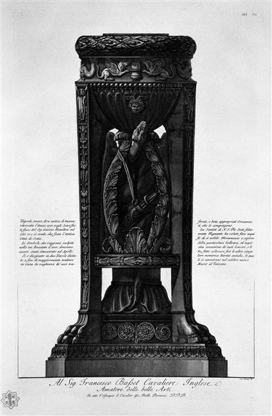 Tripod or ancient marble altar found at Ostia in 1775 (Vatican Museums) - Giovanni Battista Piranesi