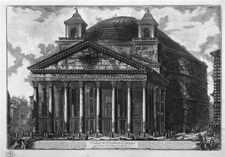 View of the Pantheon of Agrippa - Джованні Баттіста Піранезі