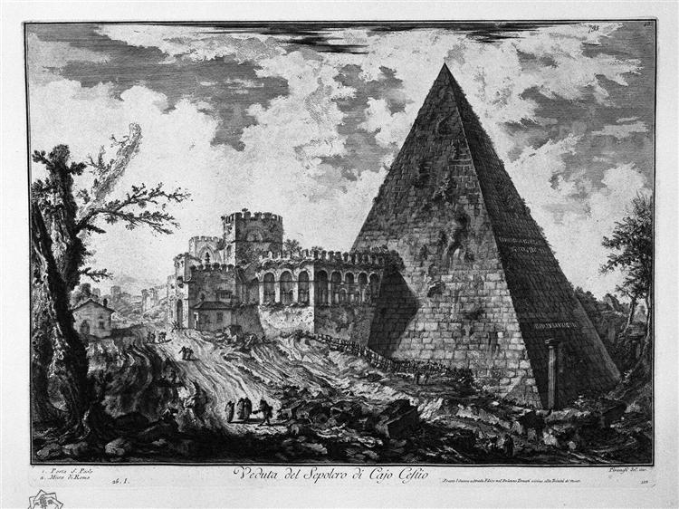 View of the Tomb of Caius Cestius - Джованні Баттіста Піранезі