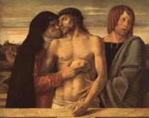 Dead Christ Supported by Madonna and St. John - Giovanni Bellini