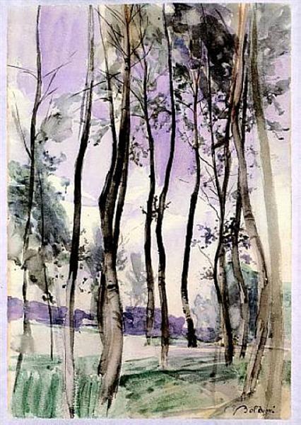 Landscape with Trees, 1900 - Джованни Болдини
