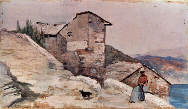 Homestead in the hills, 1880 - 1890 - Джованні Фатторі