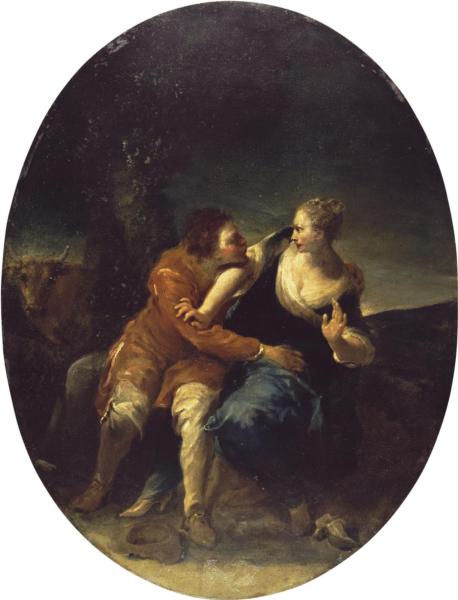 A Persistent Cavalier (genre scene), 1735 - Джузеппе Мария Креспи