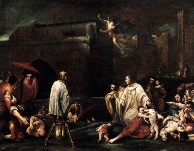 The Blessed Bernardo Tolomeo's Intercession for the End of the Plague in Siena, 1735 - Джузеппе Мария Креспи