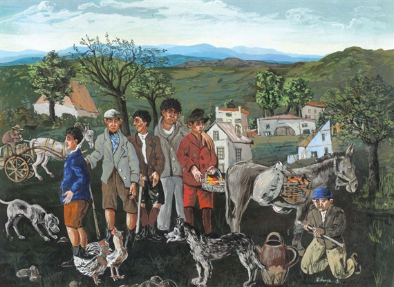 Village with Figures, 1931 - Grégoire Michonze