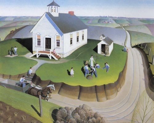 Arbor Day, 1932 - Grant Wood - WikiArt.org