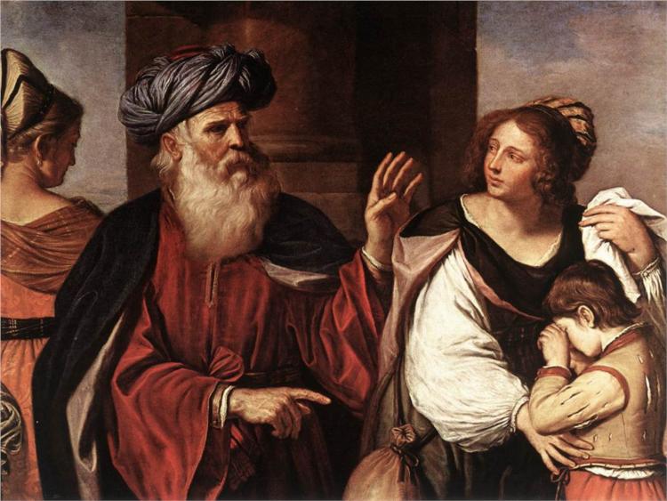 Abraham Casting Out Hagar and Ishmael, 1657 - Giovanni Francesco Barbieri