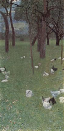 After the Rain (Garden with Chickens in St. Agatha) - Gustav Klimt