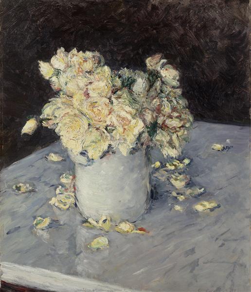 Yellow Roses in a Vase, 1882 - Ґюстав Кайботт