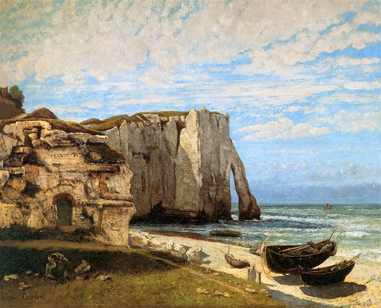 The Cliffs at Etretat, 1869 - Gustave Courbet