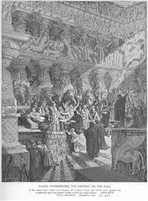 Daniel Interpretando a Escrita na Parede - Gustave Doré