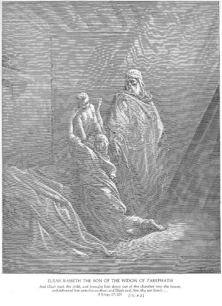 Elijah Raises the Son of the Widow of Zarephath - Gustave Dore ...