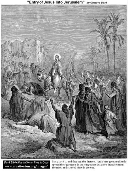 Entry Of Jesus Into Jerusalem - Гюстав Доре