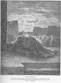 Ezra Kneels in Prayer - Gustave Doré