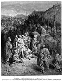 Godfrey Meets the Remains of the Army of Peter the Hermit - Gustave Dore
