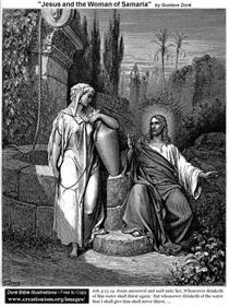 Иисус и женщина из Самарии - Гюстав Доре