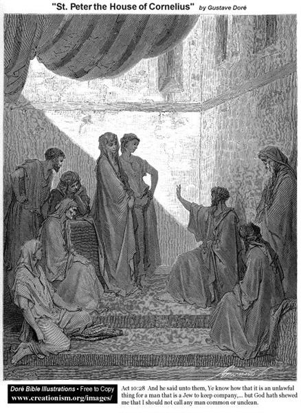 São Pedro na Casa de Cornélio - Gustave Doré