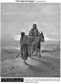 A Fuga para o Egito - Gustave Doré