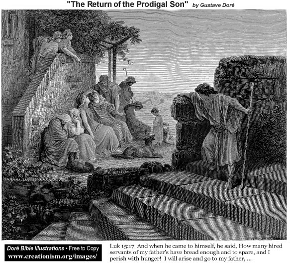 O Retorno do Filho Pródigo - Gustave Doré