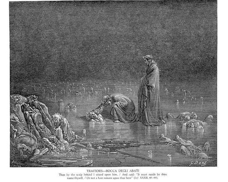 Traitors--Bocca Degli Abati - Gustave Doré