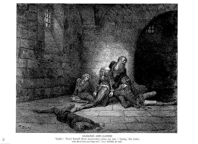Ugolino and Gaddo - Gustave Dore