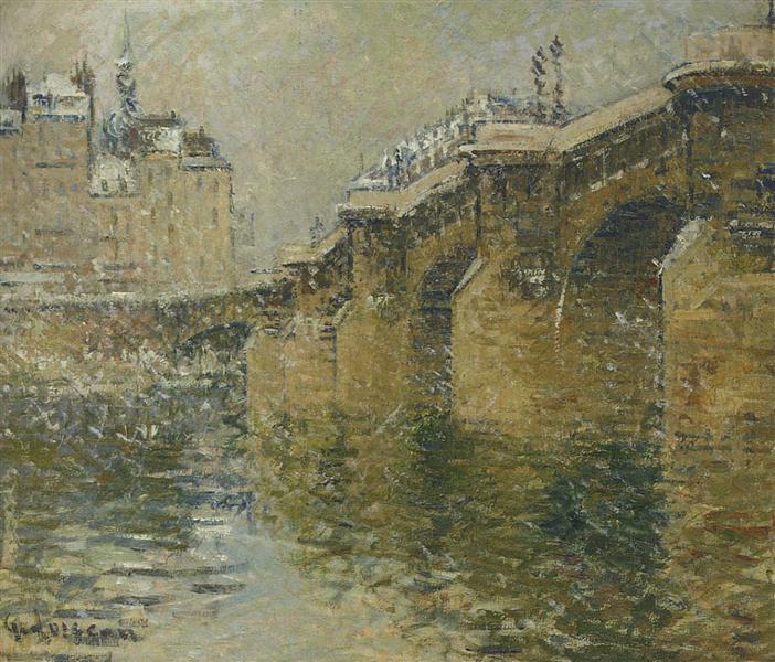 Pont Neuf in the Snow, 1922 - Gustave Loiseau