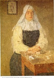 Marie Poussepin Seated at a Table - Gwen John