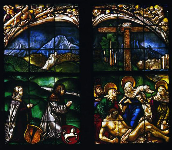 The stained glass windows in the home Hofer Family Chapel, 1517 - Hans Baldung