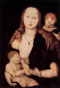 Дева Мария с младенцем - Ханс Бальдунг