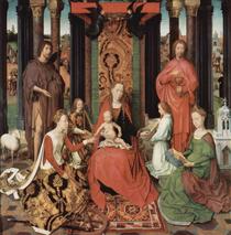Central panel of the Triptych of St. John the Baptist and St. John the Evangelist - Hans Memling