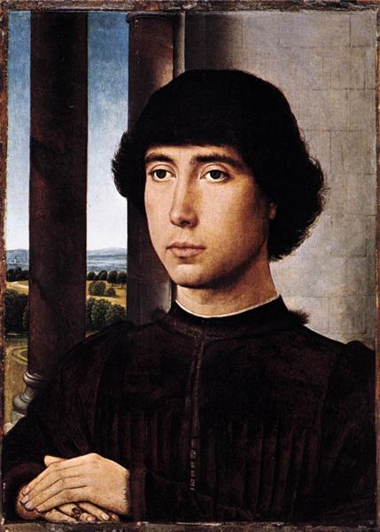Портрет мужчины в лоджии, c.1480 - Ганс Мемлинг