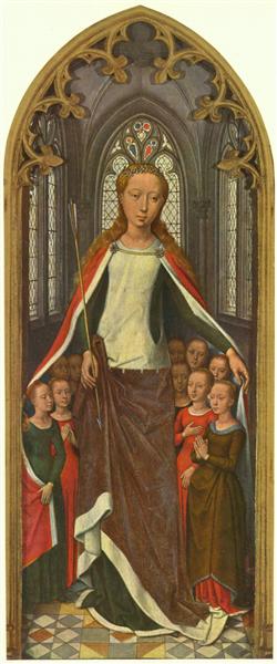 St. Ursula and her companions, from the Reliquary of St. Ursula, 1489 - Hans Memling