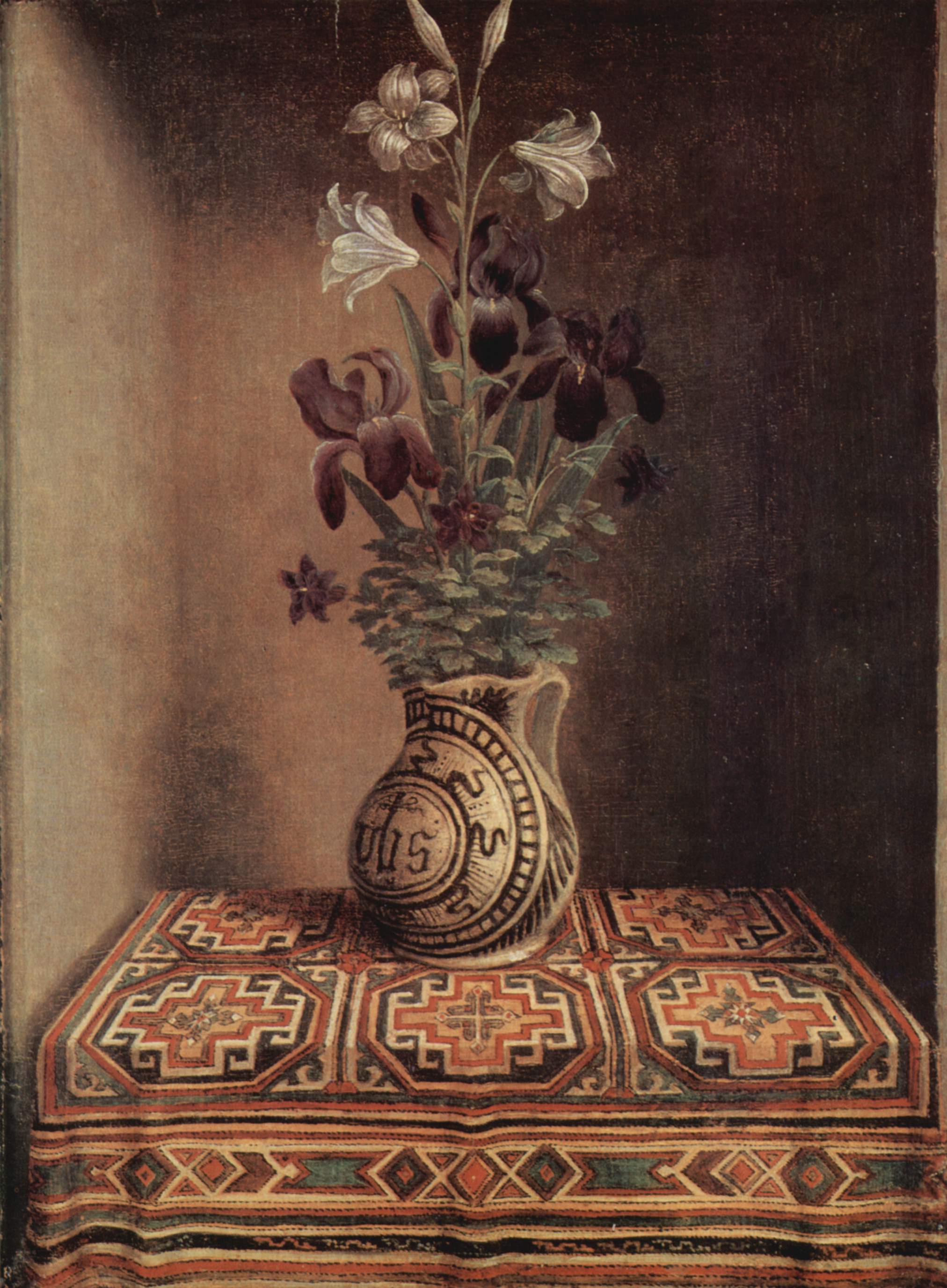 Still Life with a Jug with Flowers. The reverse side of the Portrait of