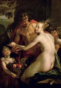 Bacchus, Ceres and Amor - Hans von Aachen