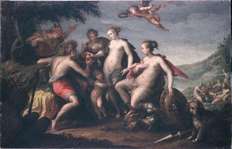The judgment of Paris, 1588 - Ханс фон Аахен