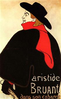 Aristide Bruant in his cabaret - Henri de Toulouse-Lautrec