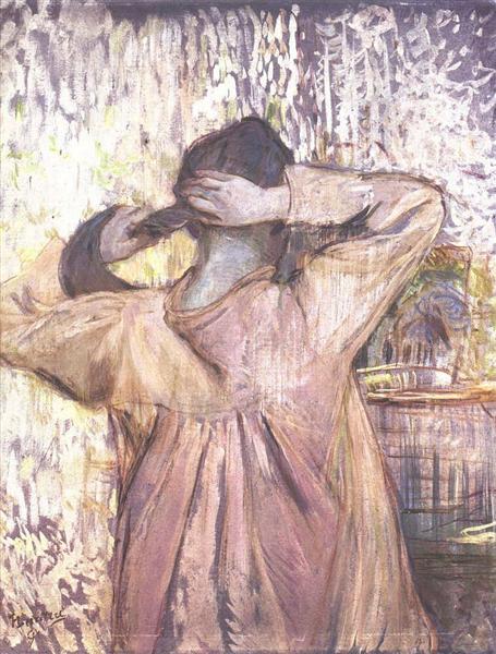 Combing - Henri de Toulouse-Lautrec