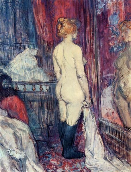Nude Standing before a Mirror, 1897 - 亨利·德·土魯斯-羅特列克