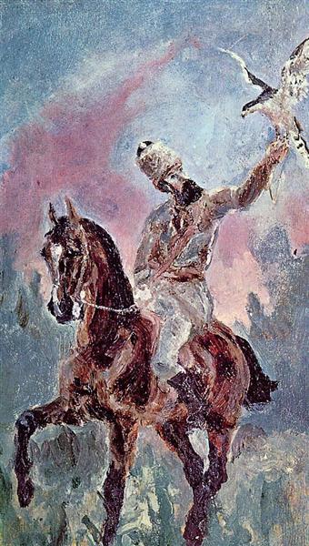 The Falconer, Comte Alphonse de Toulouse Lautrec, 1881 - 亨利·德·土魯斯-羅特列克