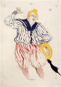 The Sailor s Sopng, at the Star , Le Havre - Henri de Toulouse-Lautrec