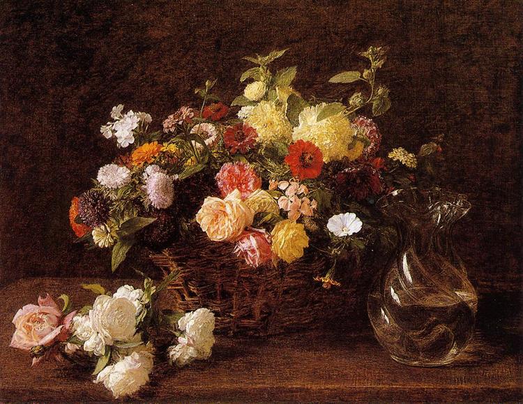 Basket of Flowers, 1892 - Анрі Фантен-Латур