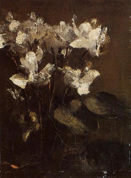Flowers, Cyclamens, 1860 - Анри Фантен-Латур