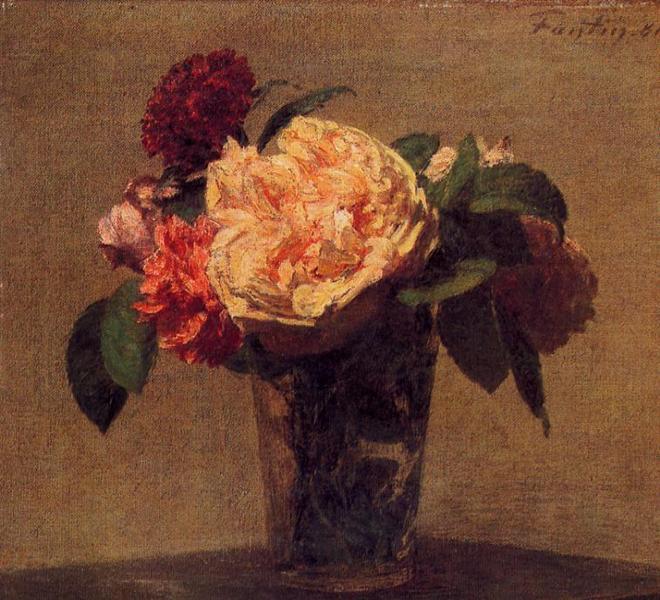 Flowers in a Vase, 1881 - Анрі Фантен-Латур
