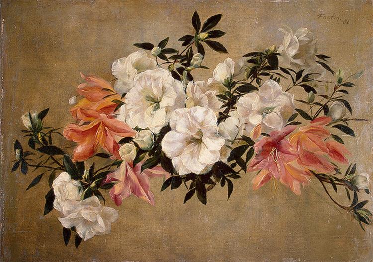 Petunias, 1881 - 方丹‧拉圖爾